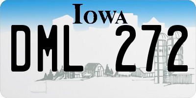 IA license plate DML272
