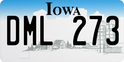 IA license plate DML273