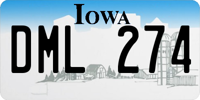 IA license plate DML274
