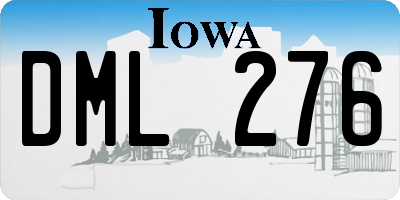 IA license plate DML276