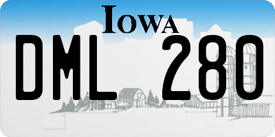 IA license plate DML280