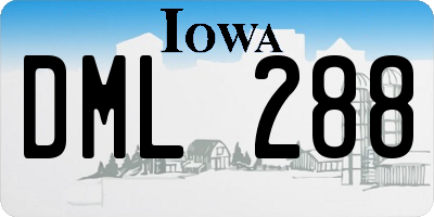 IA license plate DML288