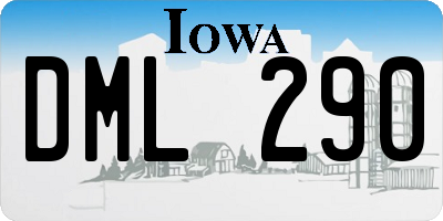IA license plate DML290