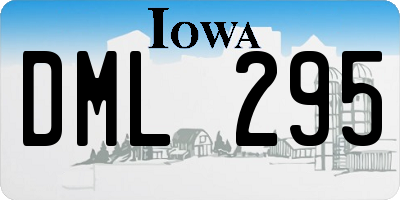 IA license plate DML295