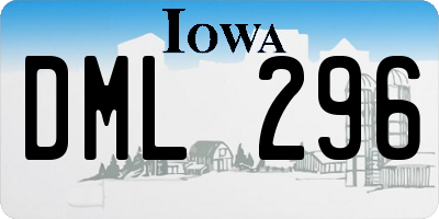 IA license plate DML296