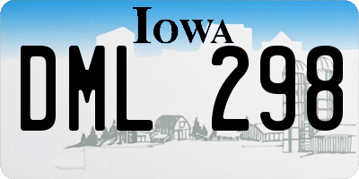 IA license plate DML298