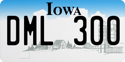 IA license plate DML300