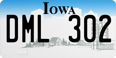 IA license plate DML302