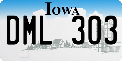 IA license plate DML303