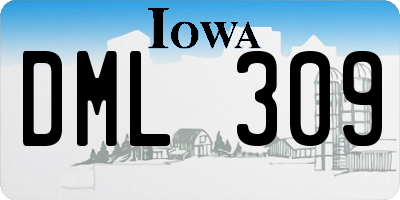 IA license plate DML309