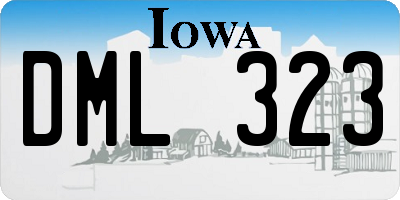IA license plate DML323