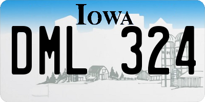 IA license plate DML324