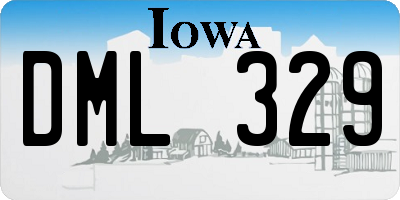 IA license plate DML329