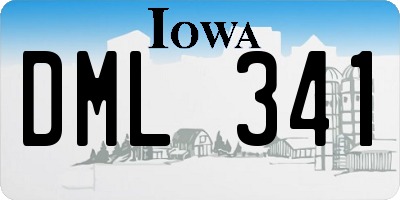 IA license plate DML341