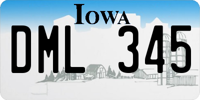 IA license plate DML345