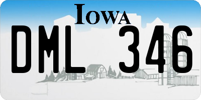 IA license plate DML346
