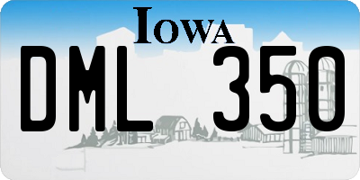 IA license plate DML350