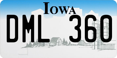 IA license plate DML360