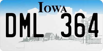 IA license plate DML364