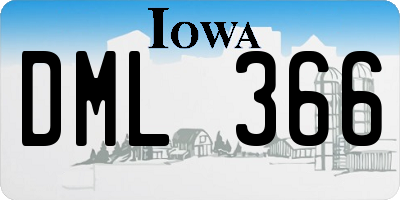 IA license plate DML366