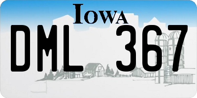 IA license plate DML367