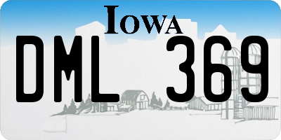 IA license plate DML369