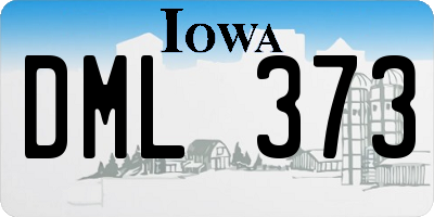 IA license plate DML373