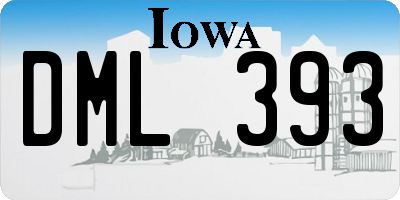 IA license plate DML393