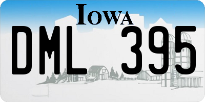 IA license plate DML395