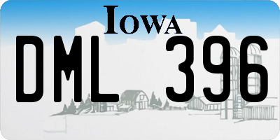 IA license plate DML396