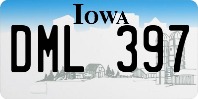 IA license plate DML397