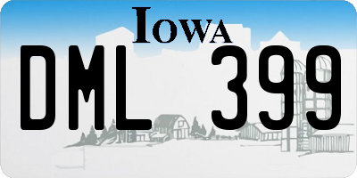IA license plate DML399