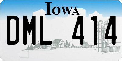 IA license plate DML414