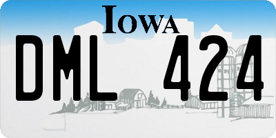 IA license plate DML424