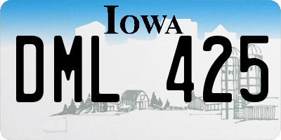 IA license plate DML425