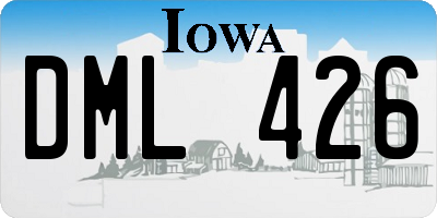 IA license plate DML426