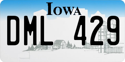 IA license plate DML429