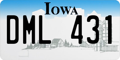 IA license plate DML431