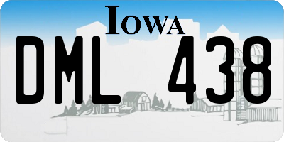 IA license plate DML438