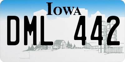 IA license plate DML442