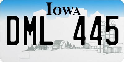 IA license plate DML445