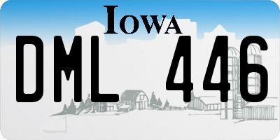 IA license plate DML446