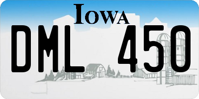 IA license plate DML450