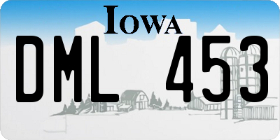 IA license plate DML453