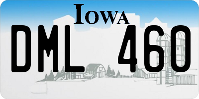 IA license plate DML460
