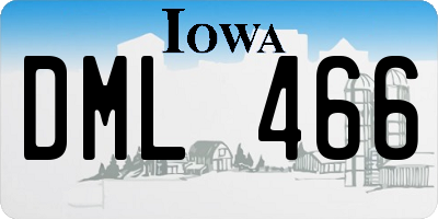 IA license plate DML466