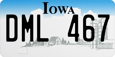 IA license plate DML467