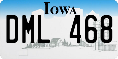 IA license plate DML468