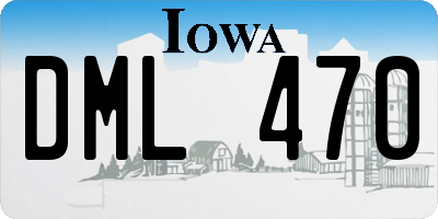 IA license plate DML470
