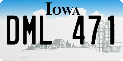 IA license plate DML471